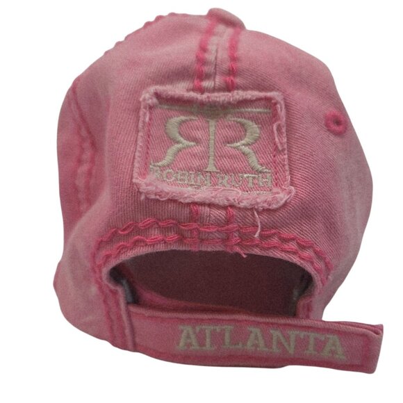 Atlanta Original Pink Distressed Baseball Cap By Robin Ruth - Picture 2 of 8